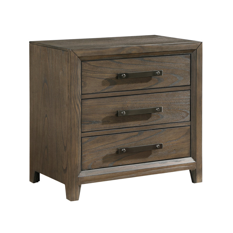 Noyer foncé 3, table de chevet transformable de style chambre à coucher en noyer, ajoutant de l'élégance au décor