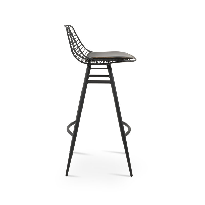 Mini tabourets Tiger Galata, Noir, Noir, Tabouret de bar (siège d'une hauteur de 29,5 po)