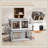 32 Gal Stackable Storage Bins with Lids, 3 Packs Collapsible Closet Organizers and Storage, Plastic Drawer Storage Container on Wheels with 5-Sided Access-1060307940