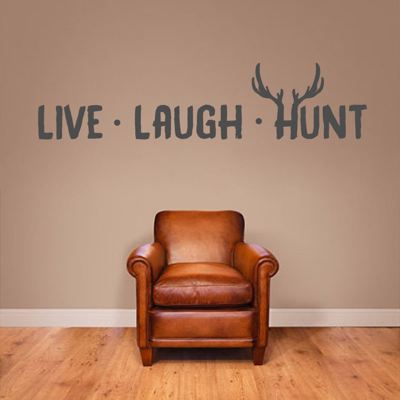 Décalcomanie murale chasse de rire live, Gris foncé