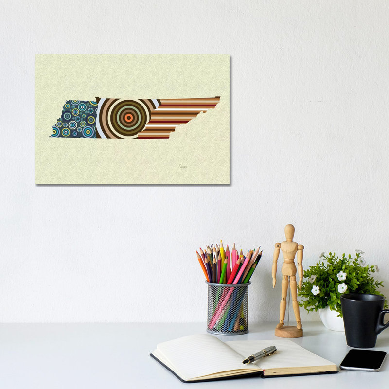 Tennessee State - Wrapped Canvas Print, 20.32 cm H x 30.48 cm W