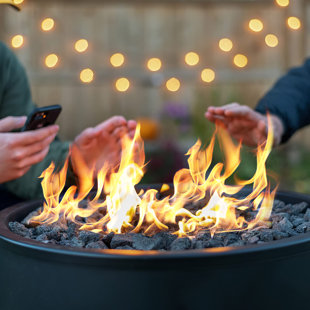 Stainless Steel Fire Pit Burner Pan & Ring Deluxe Kit for Natural Gas