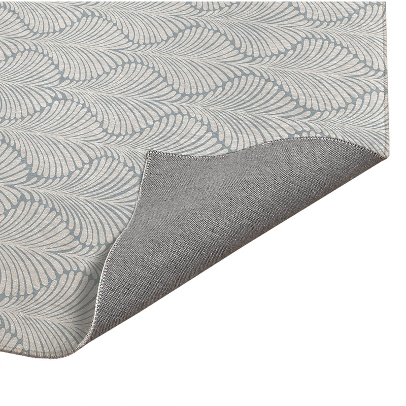 Tapis de cuisine antidérapant Elegant Palms, Rectangle 5 pi x 7 pi, Bleu ardoise