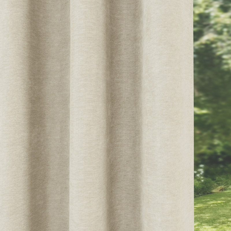 Blackout Curtain Panel Pair, Cream, 168cm Width x 229cm Drop