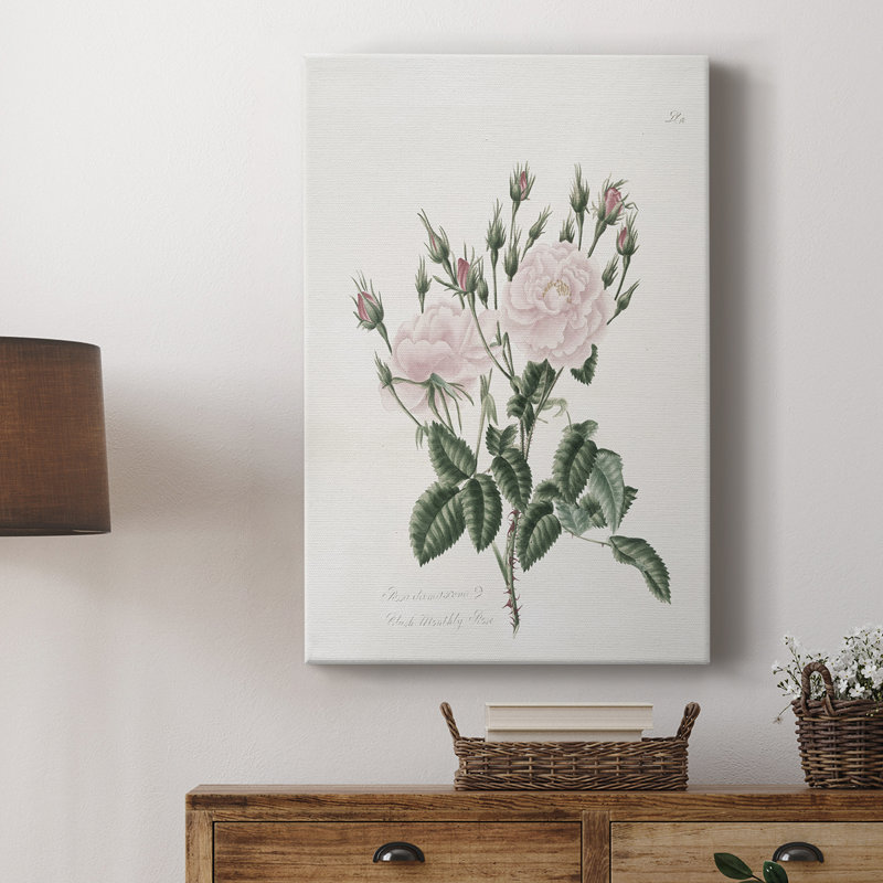 Imprimé floral rétro CXLVII - galerie enveloppée Cavas, H 27 po x l 18 po