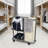 3-Tier Rolling Laundry Cart With Wheels And Laundry Bag - Heavy Duty Metal Frame Storage Organizer With Lockable Wheels For Laundry Room, Bathroom, And Bedroom