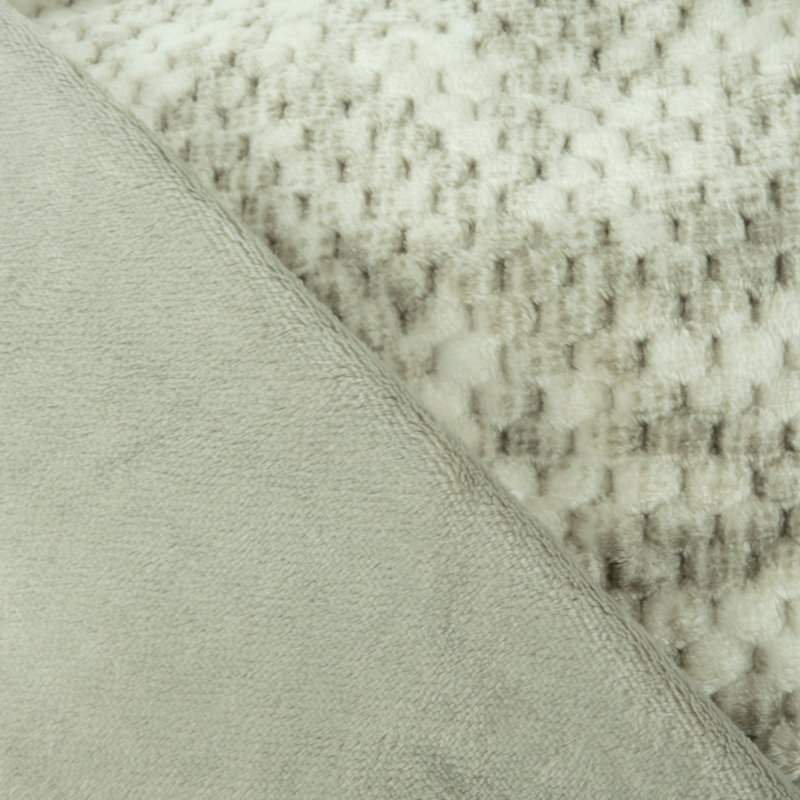 Light Gray Waterproof Reversible Plush Pet Blanket 60" x 70"