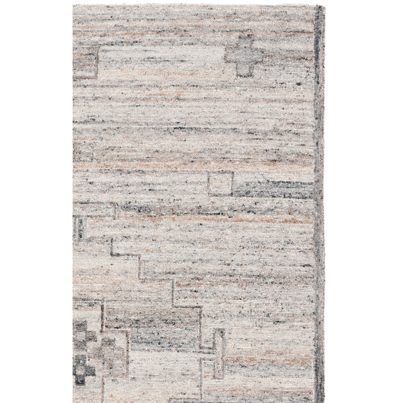 Jax Hand Tufted Brown / Beige Rug, Rectangle 4' x 6'