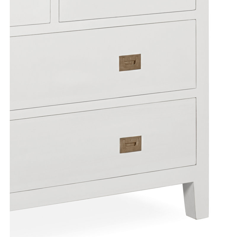 Solid Wood 110cm W 8 - Drawer Chest of Drawers