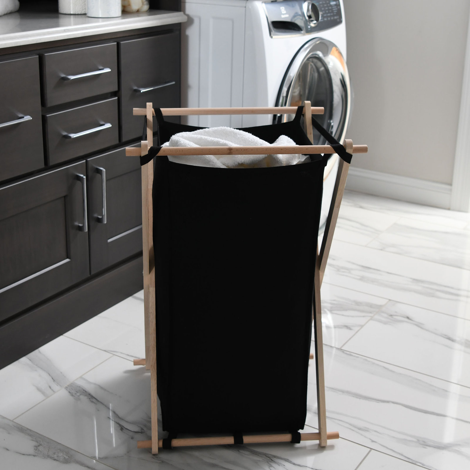 Joan Laundry Hamper, Black