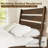 Mid-Century Modern Solid Wood Platform Queen Bed With Reclining Slatted Headboard, Dark Brown-2115268030-2115268031