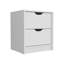 Table de chevet double H 19 po, table de chevet double, blanc-230334651