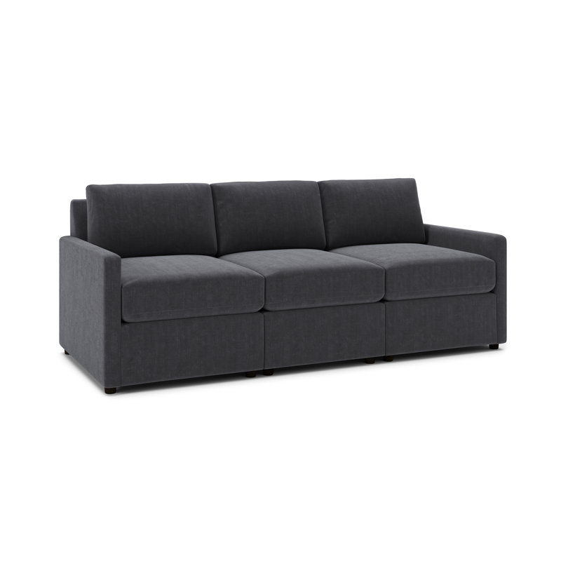 Canapé modulaire 3 pièces 90 "Damari, Chenille Andrew Slate Performance