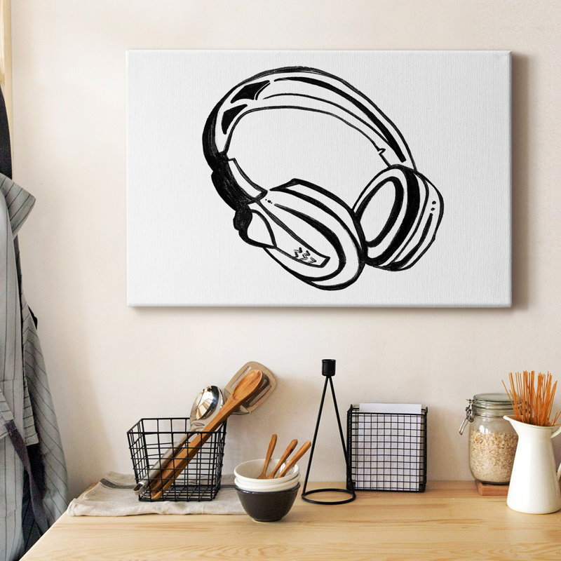 Casque croquis de qualité supérieure sur toile tendue - prêt à accrocher, H 18 po x l 27 po
