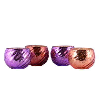 Petit porte-votive rond en verre