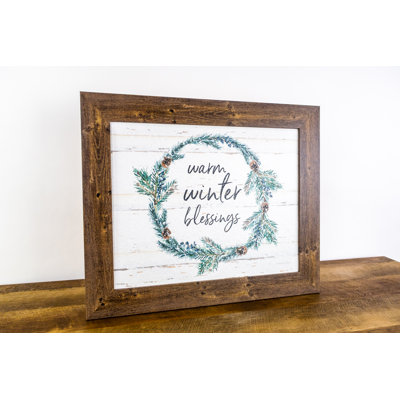 «Warm Winter Blessings Winter», art encadré
