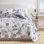 Ensemble de courtepointe en coton marine