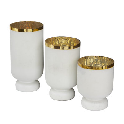 Ensemble d'ouragan de table en verre 3 pièces Uvalda
