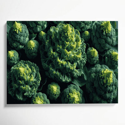 Légumes, art mural sur toile vert Romanesco