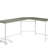 Bambina Gray & White Finish Computer Desk