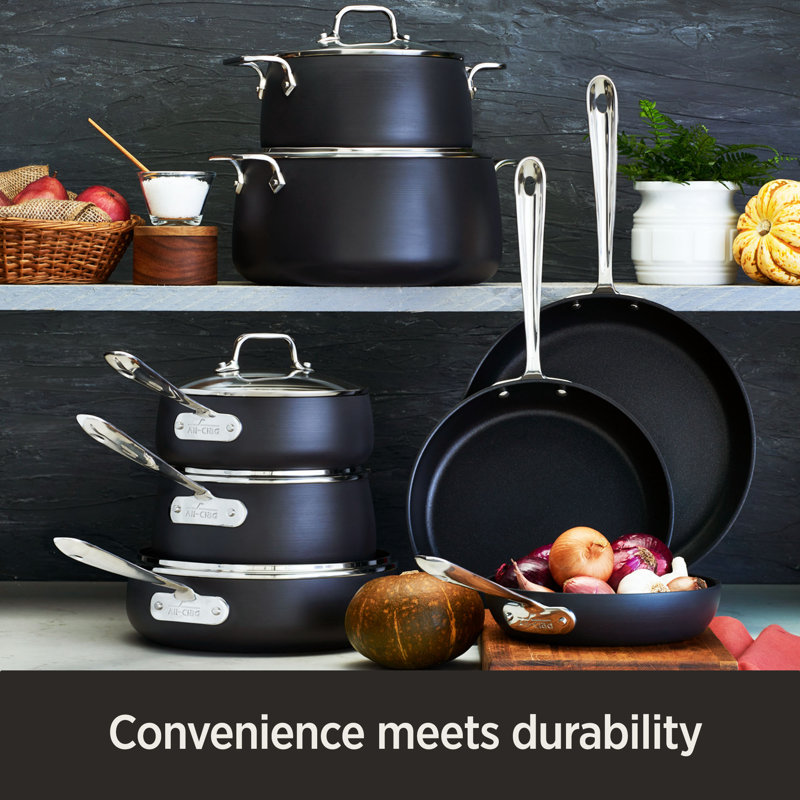 Ensemble de poêles à frire 2 pièces en aluminium anodisé dur All-Clad Ha1