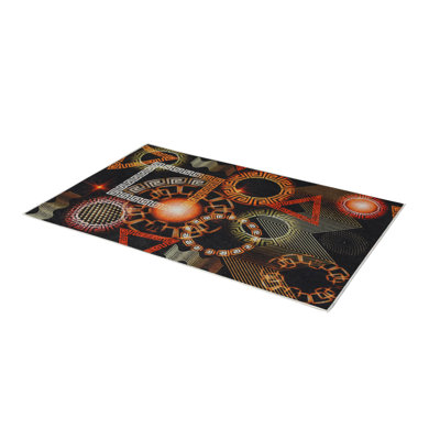 Tapis d'entrée de qualité supérieure, impression numérique 3D, 39,4 x 59,1 pouces | 100% polyester, antibactérien, antidérapant | Hauteur des poils: 0,04 po, lavable à la machine, idéale pour décorer le salon et le vestibule