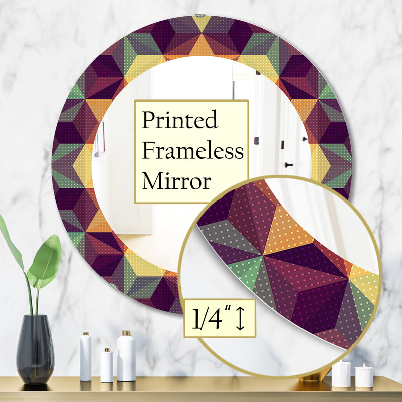 Miroir mural Triangular Colourfields 31, H 31,5 po x l po