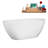 59" Streamline Freestanding Tub and Tray With Internal Drain-101686115