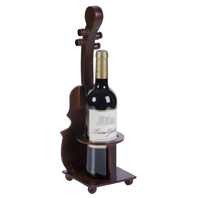 Support à vin de table pour 1 bouteille larpulf violin violoncelle