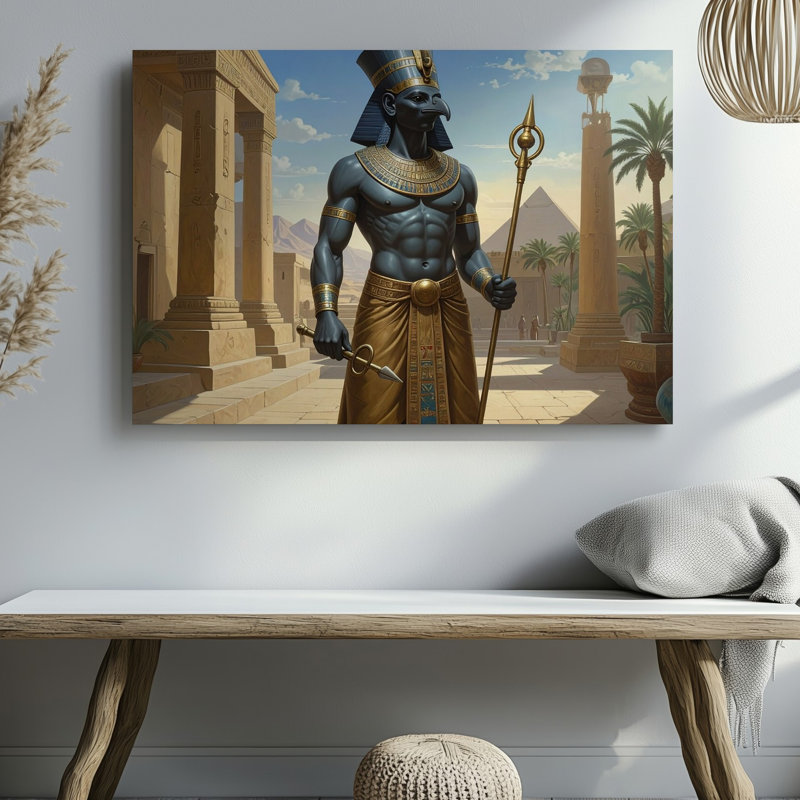 Toile d'art mural Thoth égyptien, H 9 po x l 12 po
