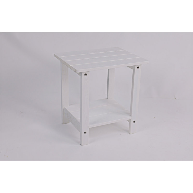 Outdoor Side Table, White