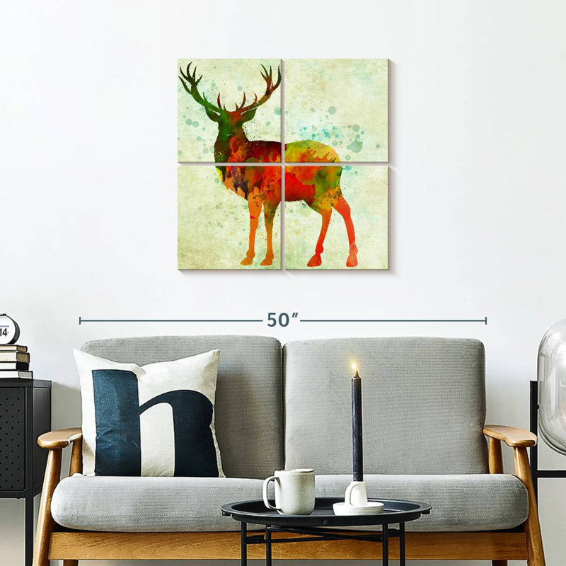 Brampt Deer Abstract, 26" H x 26" W