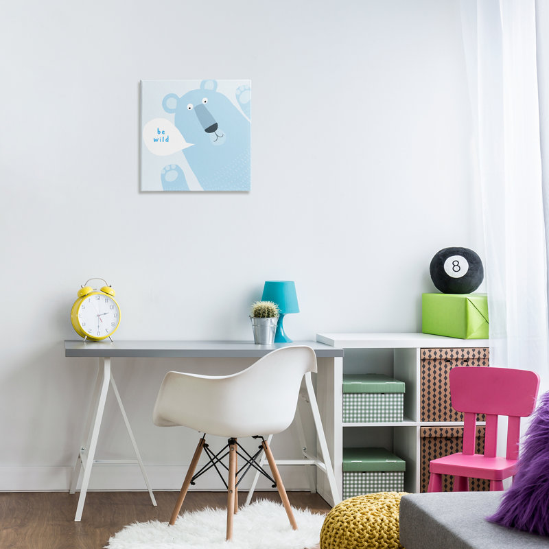 «Blue Be Wild Bear», art mural par Carla Daly, H 17 po x l 17 po