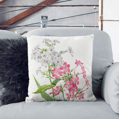 Perennial Phlox By Mary Vaux Walcott Square Throw Cushion