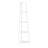 Bookshelf, Bookcase, Etagere, Corner, 4 Tier, 60"H, Office, Bedroom, White Laminate, White Metal, Contemporary, Modern