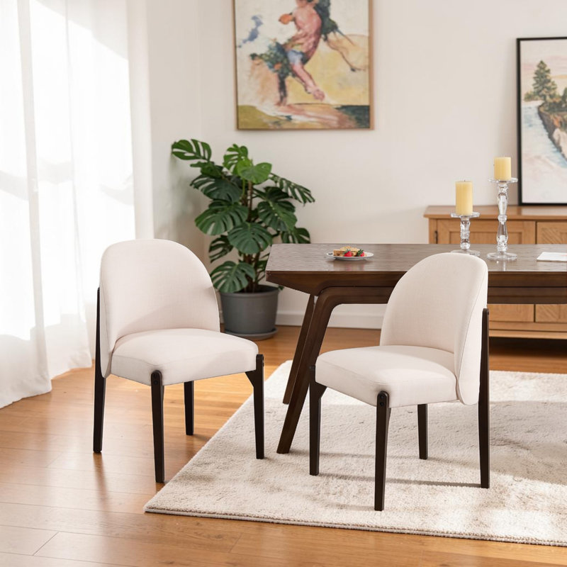 Chaises de salle à manger rembourrées Gramercie, Beige