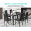 Ensemble de salle à manger 7 pièces avec table en verre et 6 chaises en similicuir-2138965817-2138965816