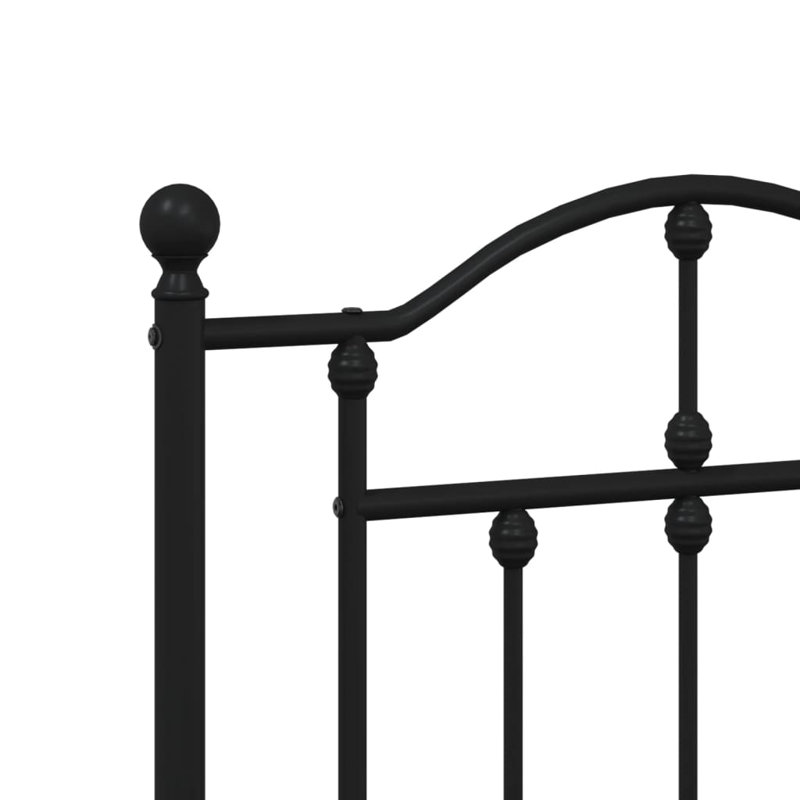 Braidyn Metal Bed Frame with Headboard & Slats, No Mattress, Easy Assembly, Black, Queen