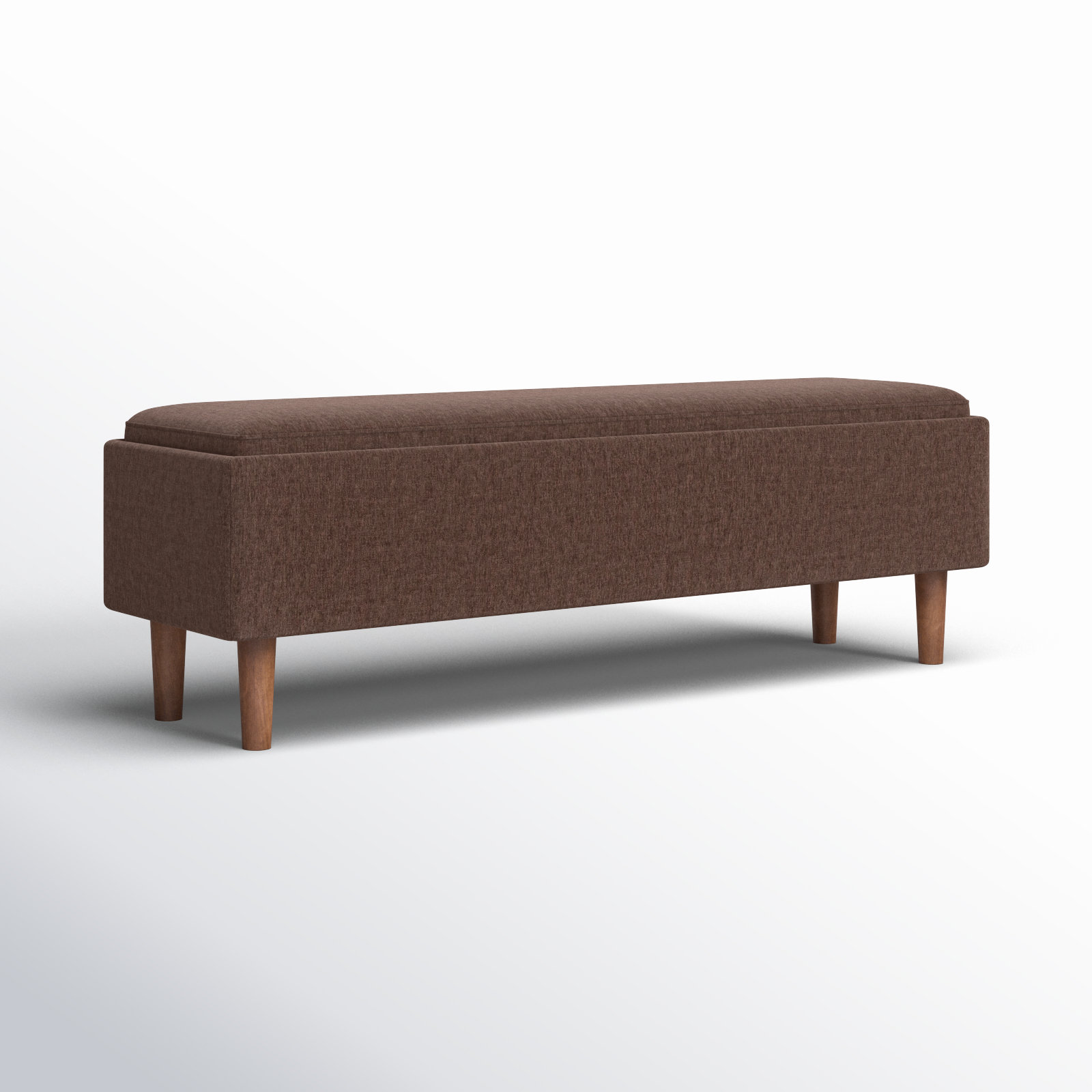 Rama Storage Bench, Honeycomb Brown Chenille