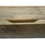Table d'appoint carrée en bois naturel et fer fabriquée à la main