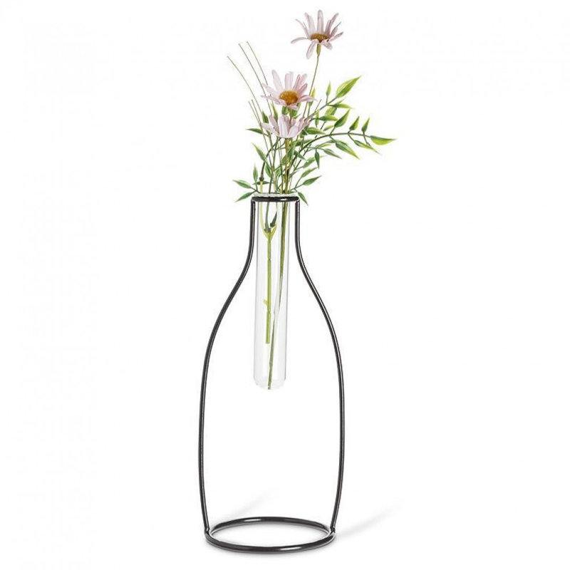 Bottle Shape Frame With Test Tube Vase