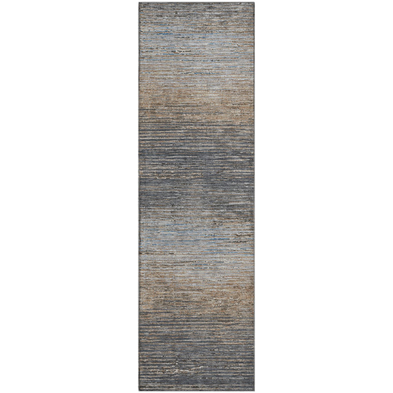 Premium Machine Washable Alijah AMF1264 Stripes Rug, Runner 2'3" x 7'6"