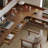 Light-walnut L-Shaped Solid Wood with 3 drawers desk-109691591-109691592