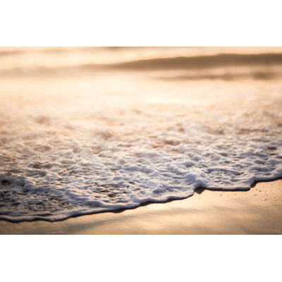 Abstract toned image of ocean wave and sand 1 Piece Wall Art on Canvas