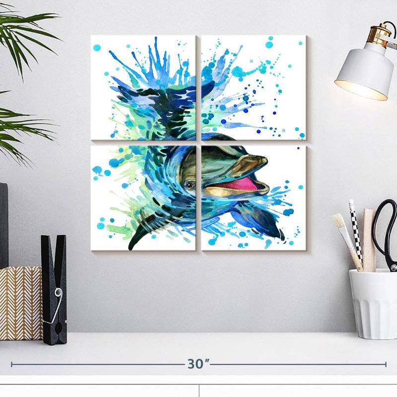 Brampt Splashing Dolphin, 18" H x 18" W