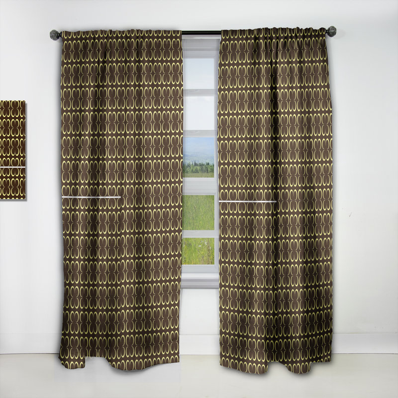 Rideau en lin / polyester, L 52 po x L 120 po