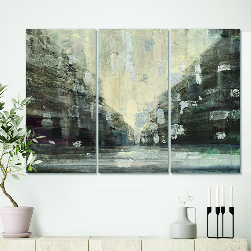 «Black and White Cityscape», peinture de plusieurs images sur toile tendue, H 40 po x l 60 po x P 1 po