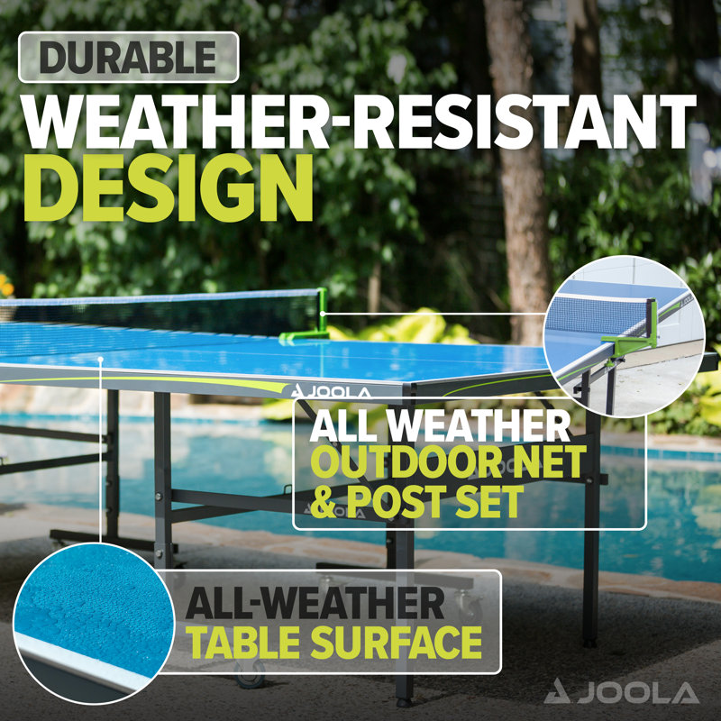 Foldable Blue Aluminum Outdoor Table Tennis Table with Net