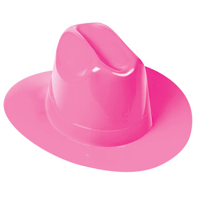 Beistle Plastic Cowboy Hat – Pink Spirit Wear Western Costume Hat, Lightweight Headwear for Photo Booth Prop, Customizable Wearable for Rodeo Themes, Country Events & Saloon Parties