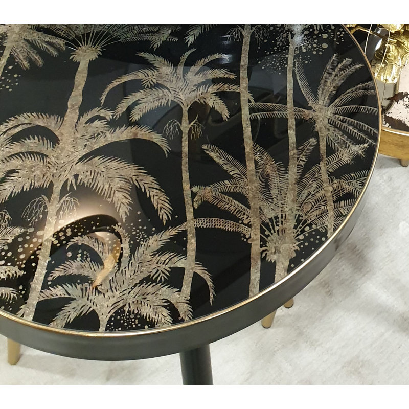 Glass Top End Table